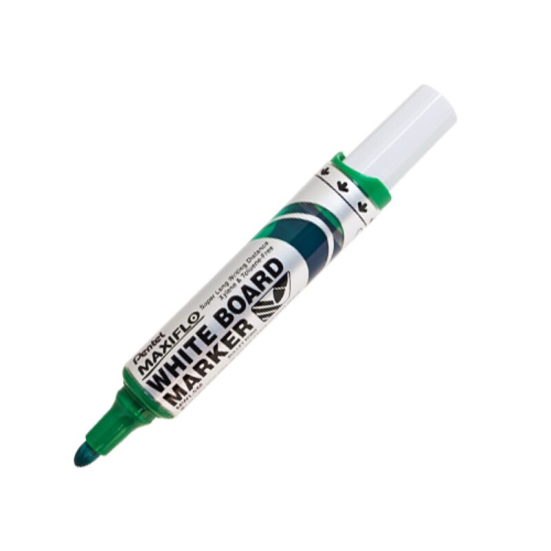 Pentel  Marker Maxiflo White Board Marker Flex Tip6mm Flex Tip GREEN