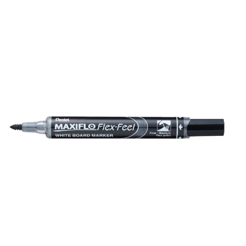 Pentel  Marker Maxiflo White Board Marker Flex Tip6mm Flex Tip