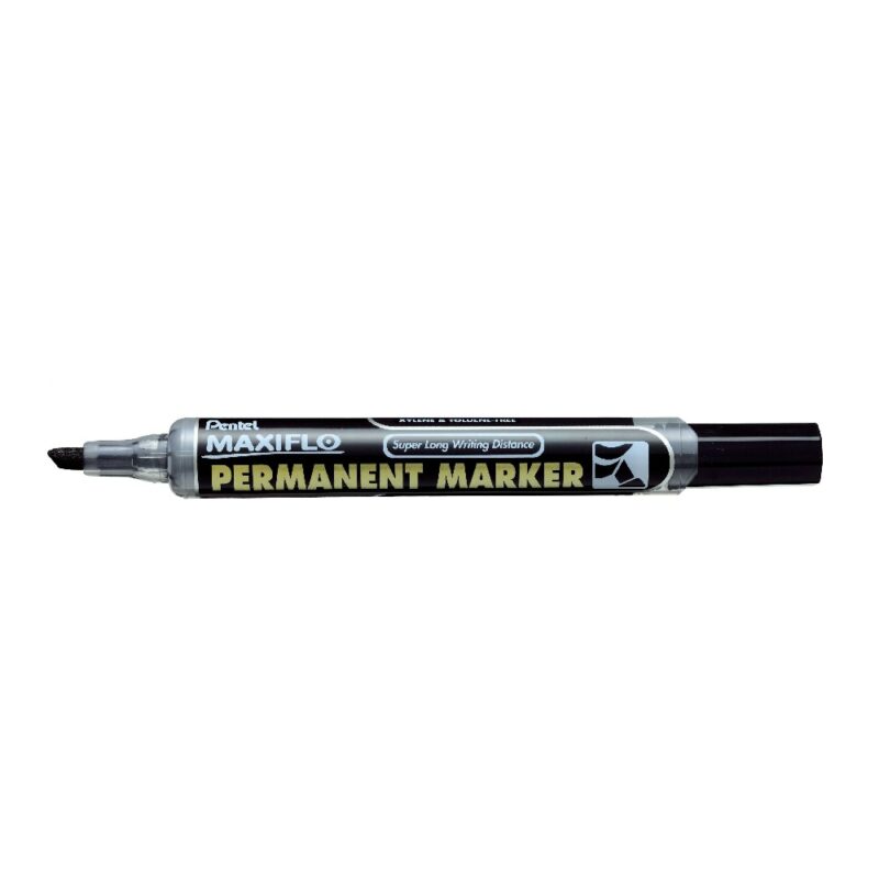 Pentel Maxiflo Marker Nlf60 Chisel Blk  Perm