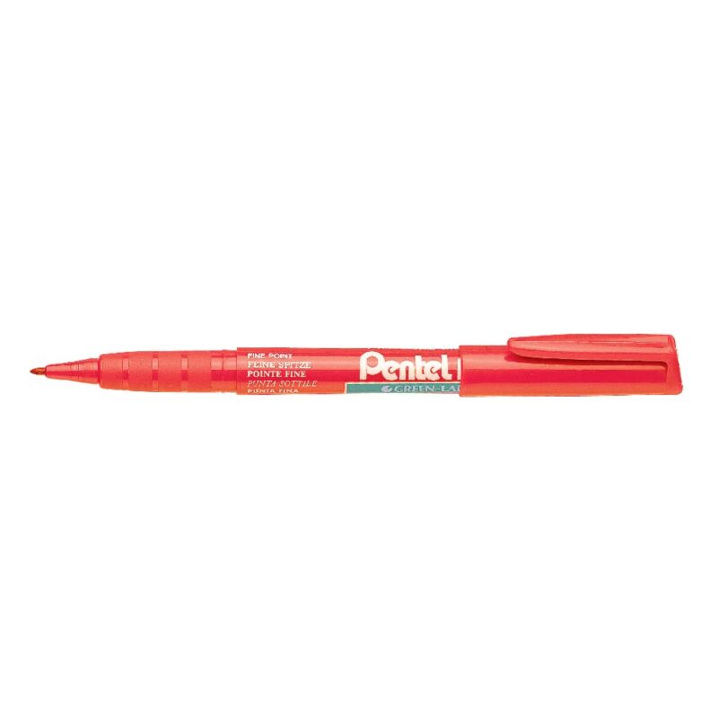 Pentel  Marker NMS50 2.0mm Nib Fine Point Tip RED