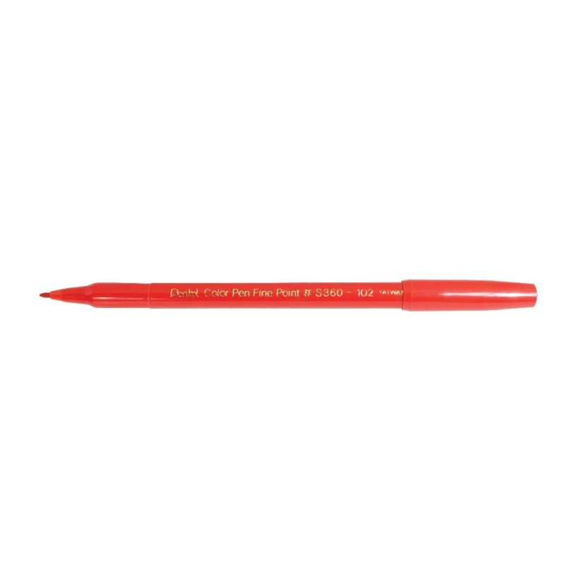 Pentel Fibre Tip S360 2.0Mm Nib Size  Fibre Tip Colour Pen Red