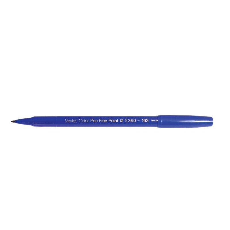 Pentel Fibre Tip S360 2.0Mm Nib Size  Fibre Tip Colour Pen Blue