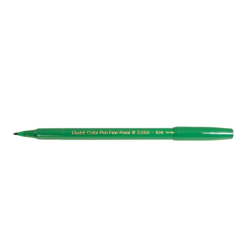 Pentel Fibre Tip S360 2.0Mm Nib Size  Fibre Tip Colour Pen Green