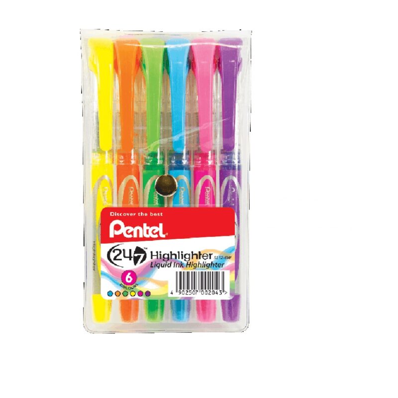 Pentel Highlighter 24/7 Wallet of 6