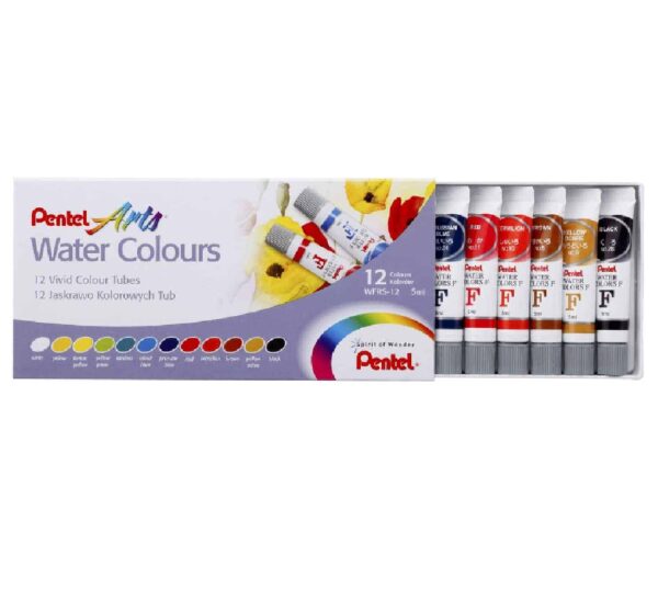 Pentel WFRS-12 Assorted 5ml Tubes Paints