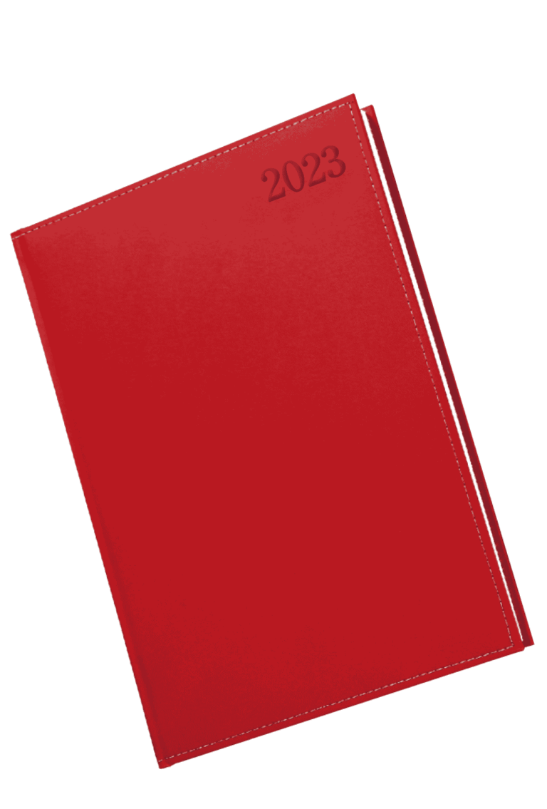 A5 Diary Page A Day Perimetre Stitch 2024 Red Park Avenue Stationers