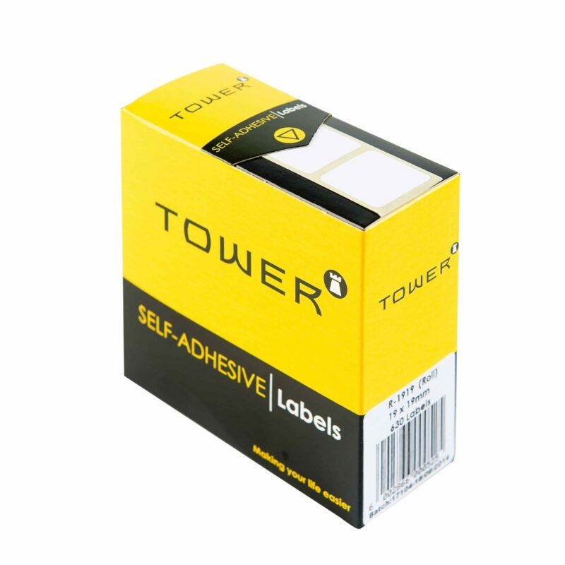 Tower White Roll Labels - R1919 (19x19mm)