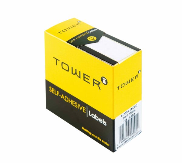 Tower White Roll Labels - R2075 (20x75mm)