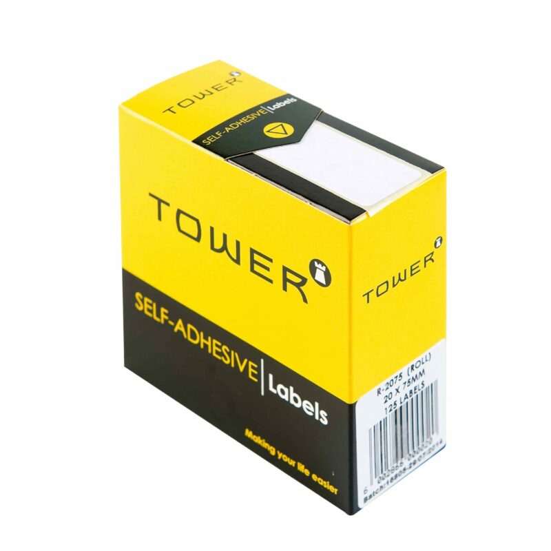Tower White Roll Labels - R2075 (20x75mm)