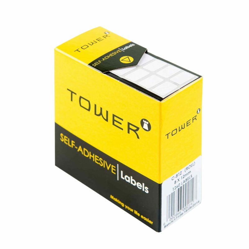 Tower White Roll Labels - R812 (8x12mm)