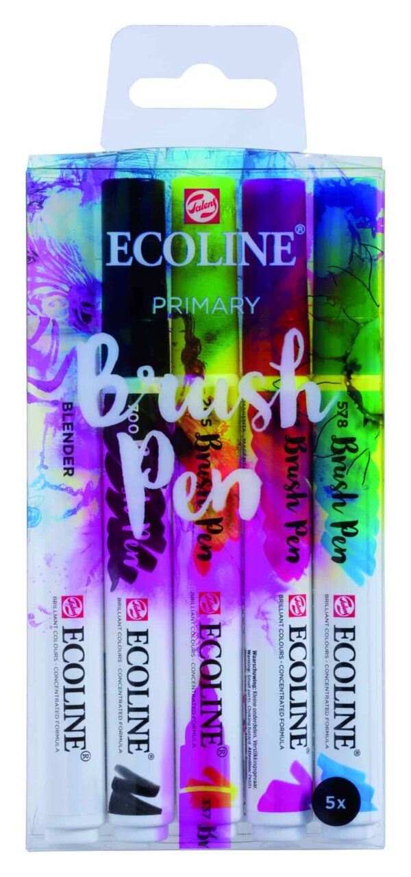 ECOLINE Brush Pen Primary Set 5