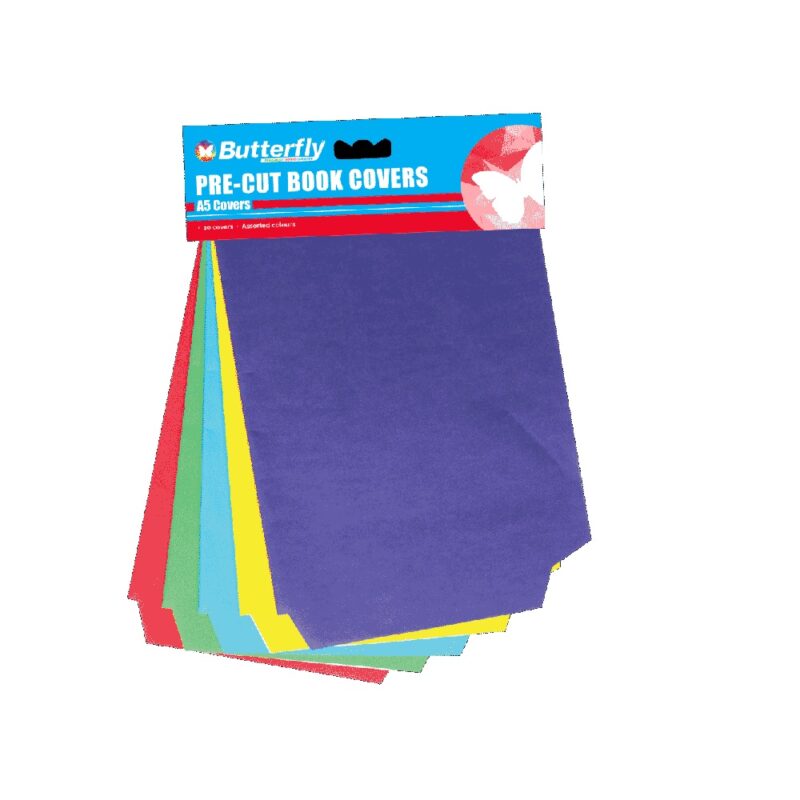 A5 PRE-CUT BRIGHT COVERS (10) Butterfly