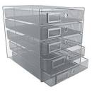 Mesh 5 Draw Filing System Silver Sds
