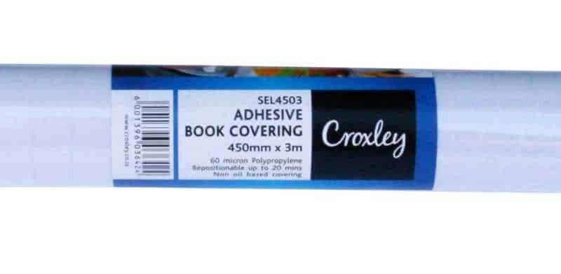CROXLEY Self Adhesive Cover Clear 450mmx3m Roll Each