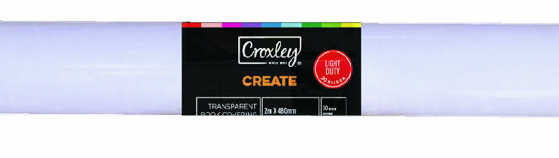 CROXLEY Self Adhesive Cover Clear 450mmx5m Roll Each