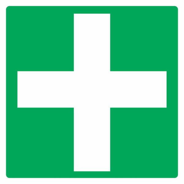 First Aid Sign White Cross 150 X 150