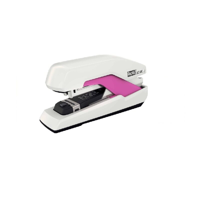 RAPID Stapler Supreme Half Strip 30 Sheet Pink White Each