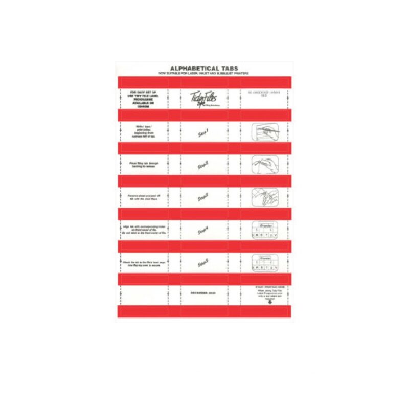 Tidy Files - Laser Labels 015015 Pk5