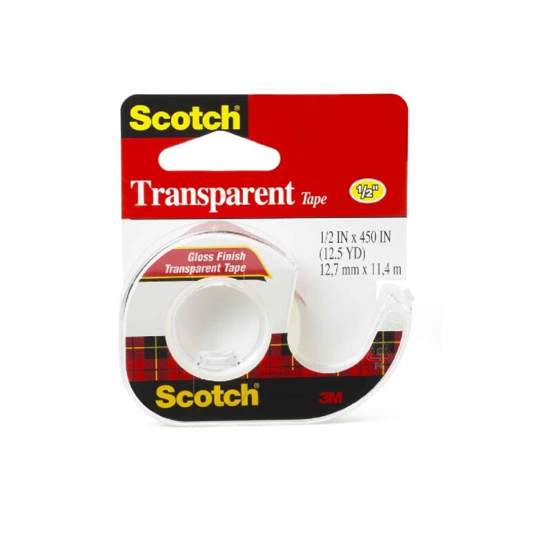 Scotch Transparent Tape Dispensered Roll 12mm x 11.4m