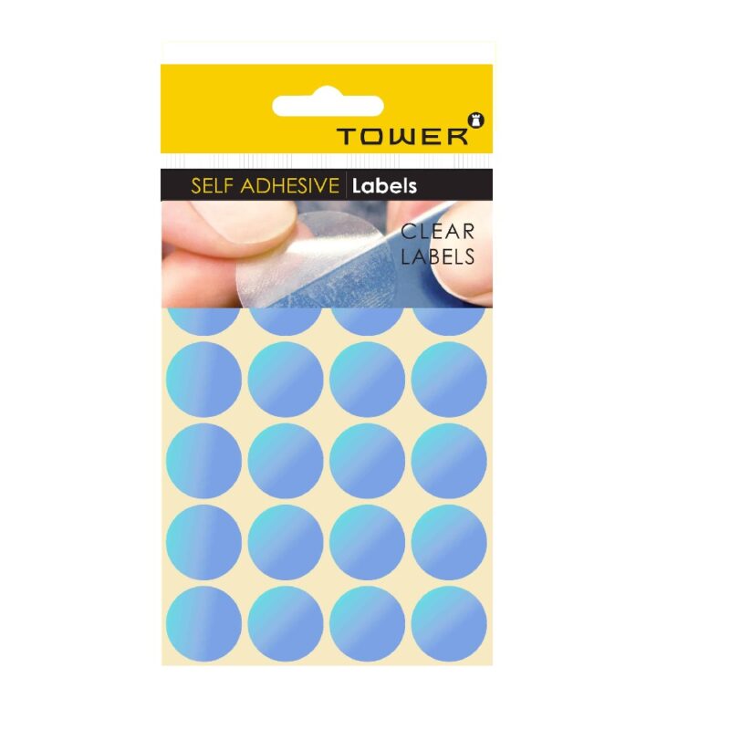 Tower Transparent Colour labels Blue