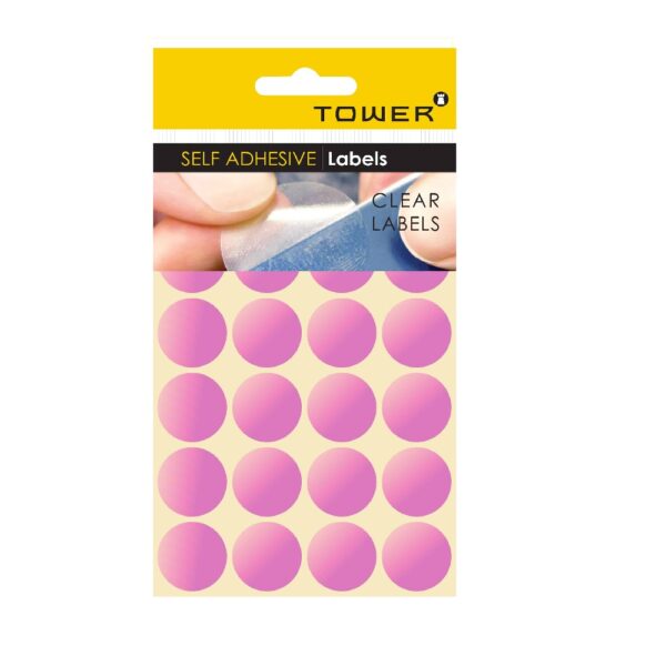 Tower Transparent Colour labels Pink