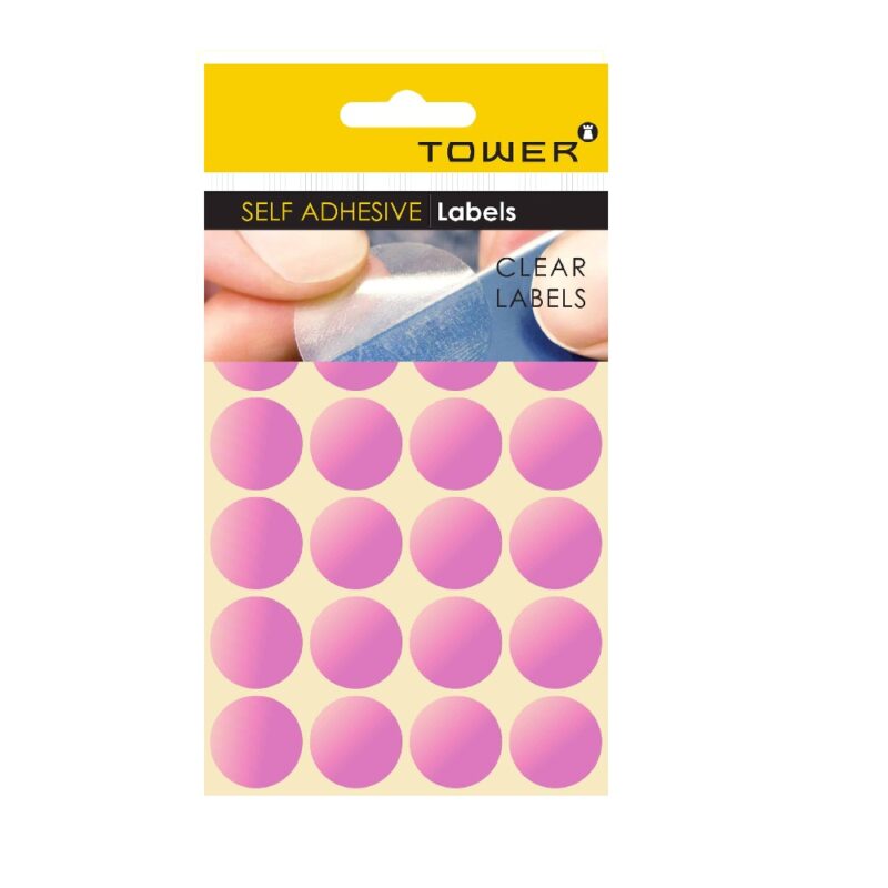 Tower Transparent Colour labels Pink