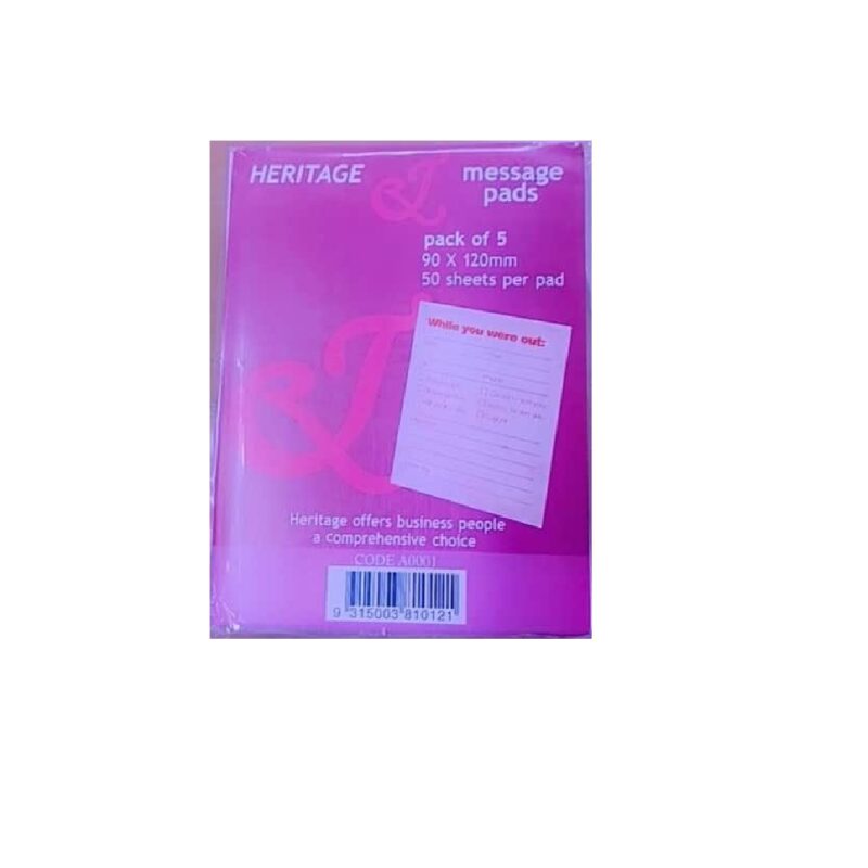 Telephone Message Pad 5/pkt `Heritage'