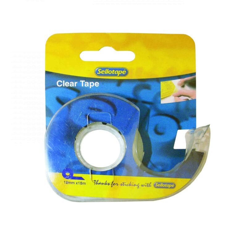 SELLOTAPE Clear + Disp 12mmx15m Carded