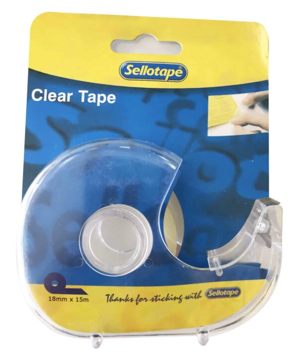 SELLOTAPE Clear + Disp 18mmx15m Carded