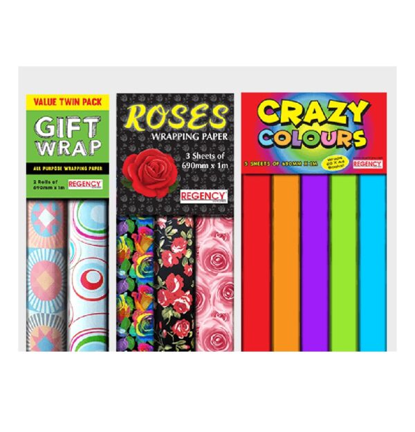 Regency Gift Wrap 690-700mm X 1m (5s)