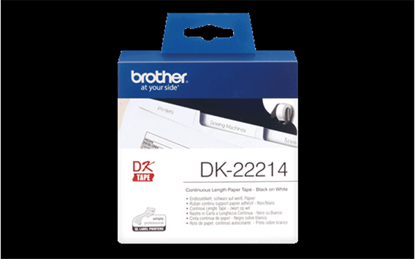 DK 22214 - Continuous Length Label Roll (12mm x 30.48m)