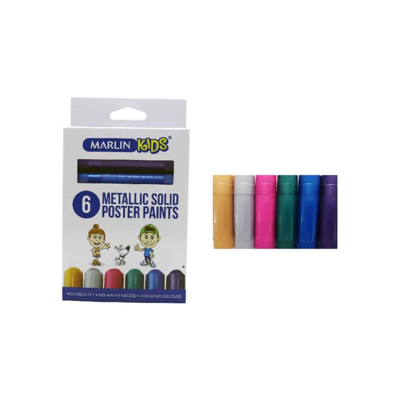 Marlin Kids Metallic Solid Poster Paints 6's
