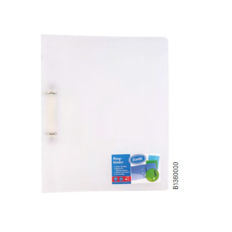 Bantex A4 - 2 D-ring Semi-flexible embossed PolyProp in