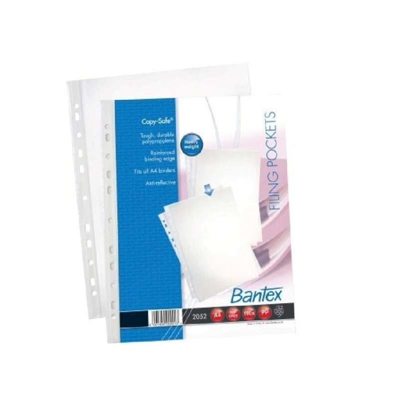 Bantex A4 'Copy-Safe' PP pocket, 120 micron (100 p/p)