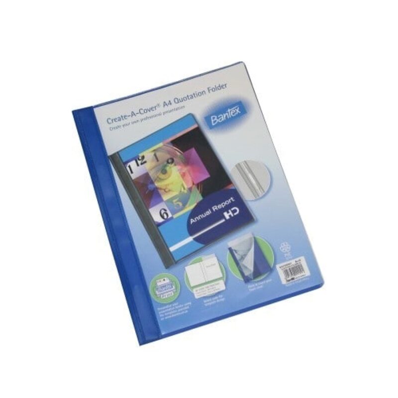 Bantex 3210 A4 - PVC clear front cover with full clear pocket.