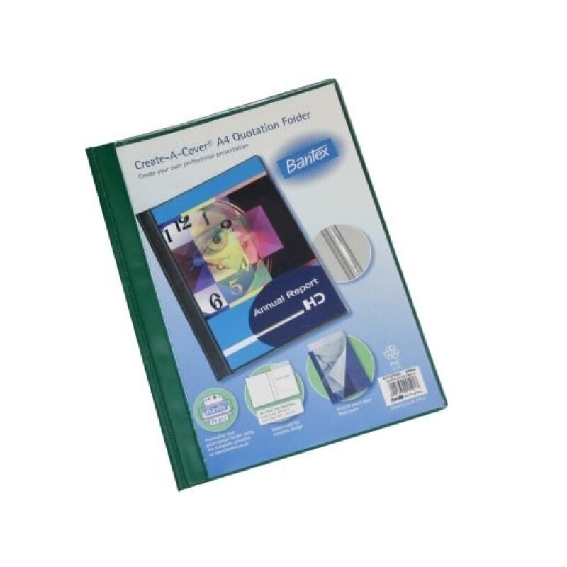 Bantex 3210 A4 - PVC clear front cover with full clear pocket.