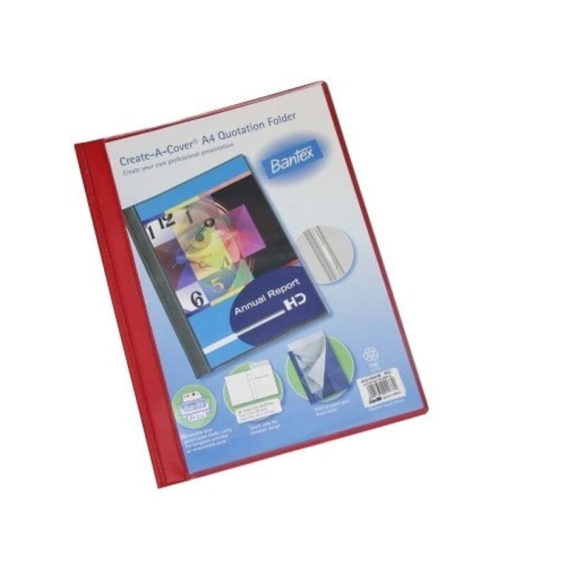 Bantex 3210 A4 - PVC clear front cover with full clear pocket.