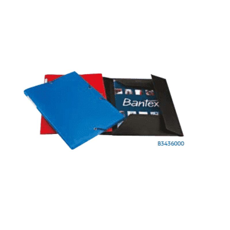 Bantex A4, Polypropylene cover with 3 flaps on inner rear