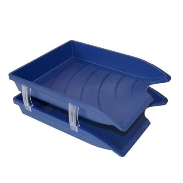 Optima Letter Tray Set (2) Blue