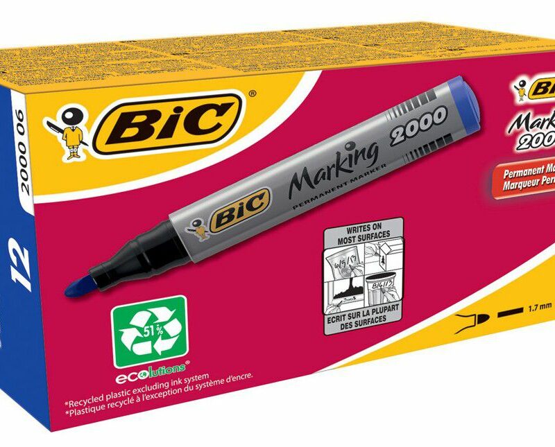 BIC Black Permanent Marker Pen 2300 (THICK)
