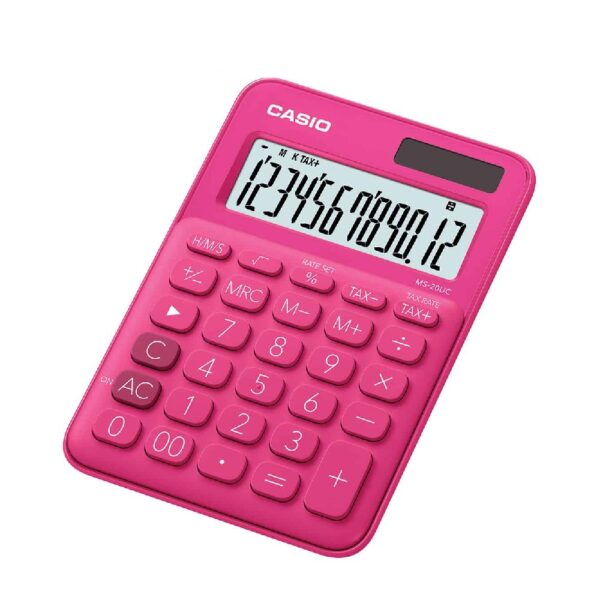 Casio Ms20uc 12d Calculator Red