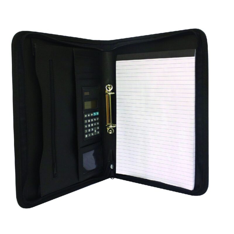 A5 Clip Conference  Folder + Calc Black 