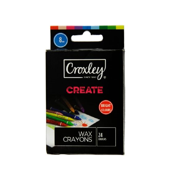 Croxley Create 8Mm Wax Crayons (Box Of 24  Assorted Colours) Each