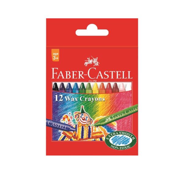 CARDBOARD BOX of 12 WAX CRAYON SLIM - 8mm DIAMETER