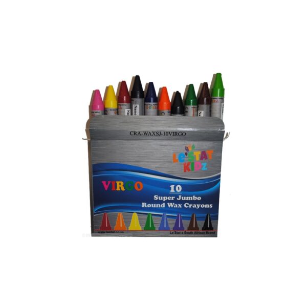 Virgo 10 Pack Of Jumbo Wax Crayons