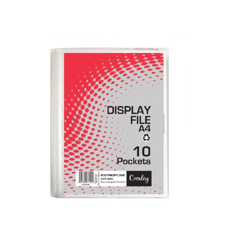 CROXLEY Display File 10 Pocket A4 - Hard Case Cover Each