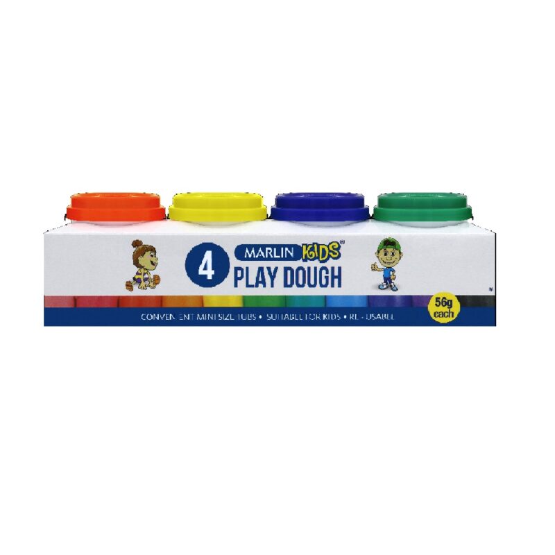 Marlin Kids Play Dough Tubs 4 Colours