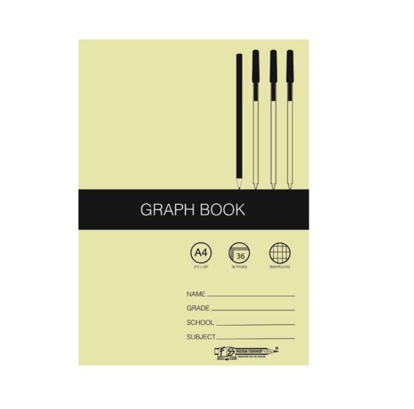 36Page A4 Graph Book 2mm