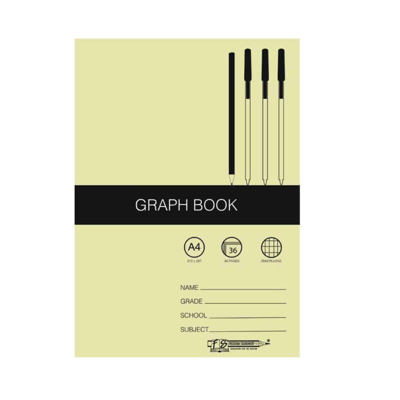 36Page A4 Graph Book 2mm