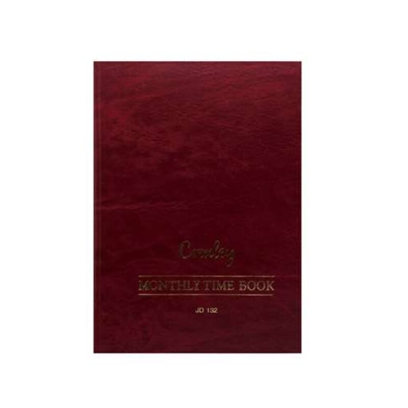 JD132 Monthly Time Book A4 95 Folios Full Bound Cased Each